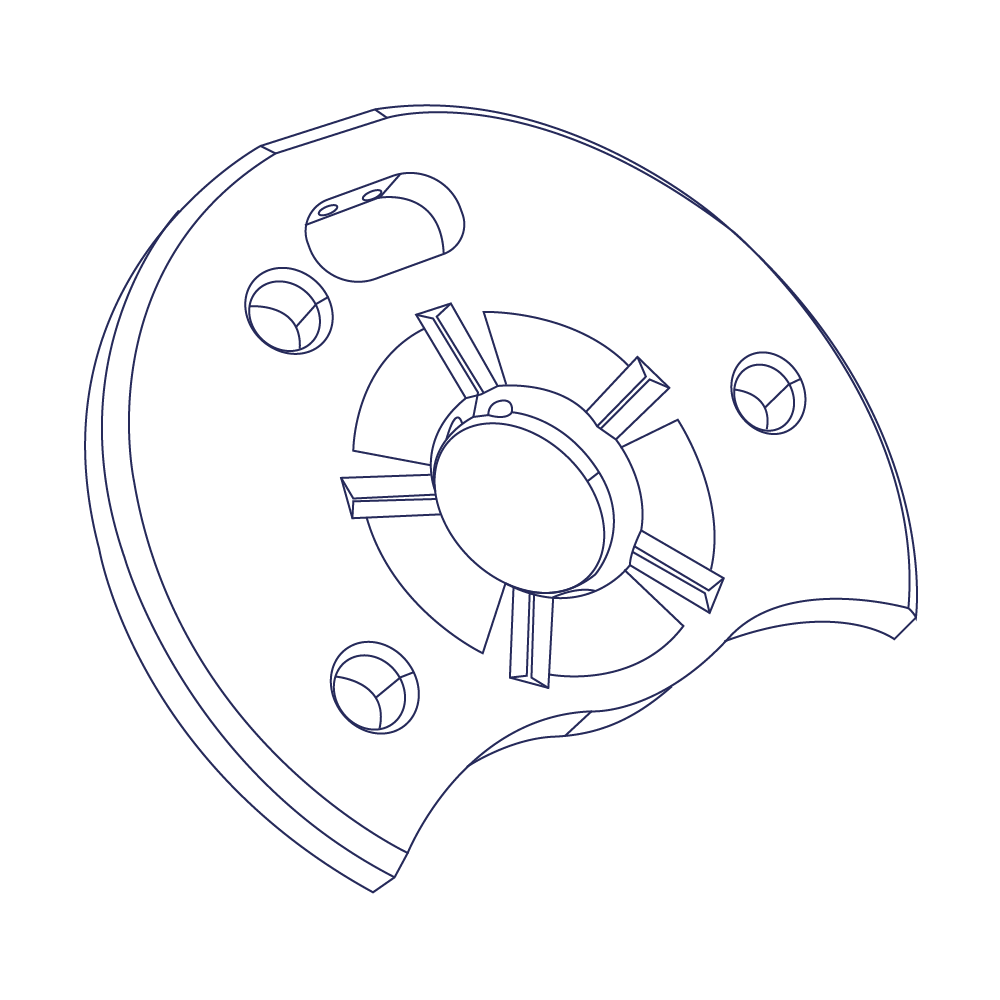 GT15-25V Thrust Bearing Oil Groove 12